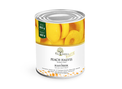 Frutaneira Ecoline Peach Halves in canned 850 gr and 3 Kg