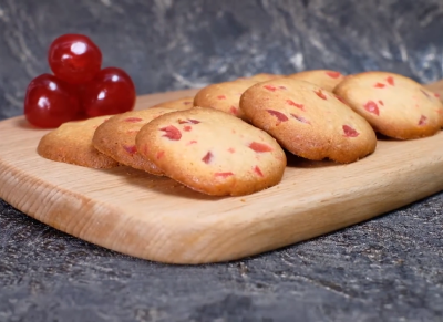 Almond Red Cheries Cookies