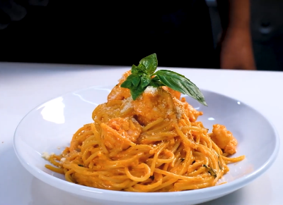 ROSE CREAMY SHRIMP PASTA