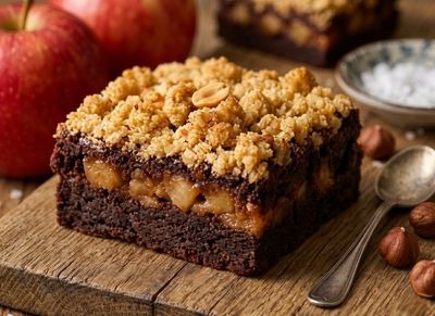 Apple Crumble Brownies