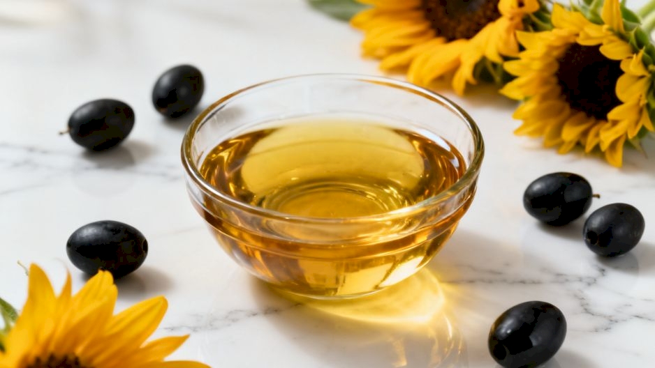 blend sunflowe and extra virgin olive oil