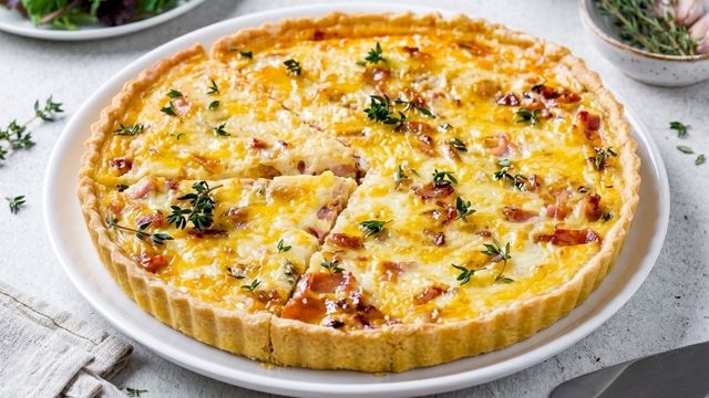 tortilla quiche lorraine cheese