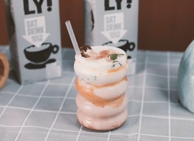 Nougat Latte With Oatly